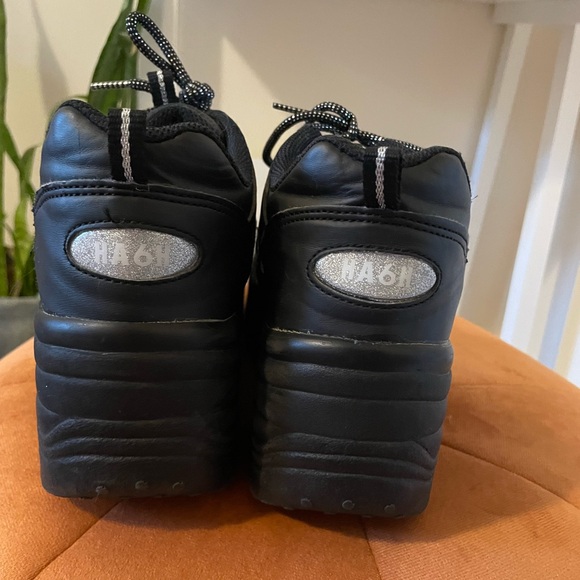 HA6H Black Lace Up Playform Sneakers Women’s Size 7 - Picture 2 of 5